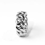 RISGOVEMX STYLE DESIGNED STAINLESS STEEL "PROJECT 002" RINGS SILVER