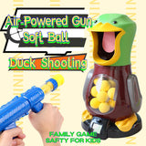 Novelty Shooting Toys with Light Hungry Shooting Duck Air-powered Gun Soft Bullet