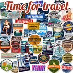 VINTAGE LUGGAGE TRAVEL STICKERS