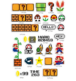 CLASSIC super mario pixel stickers