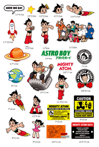 ASTO BOY CARTOON STICKERS TRAVEL