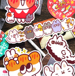 cute kawaii bear stickers rabbit chibi anime