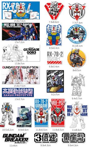 japanese anime gundam fashion cartoon sticker