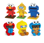 KAWAII CARTOON SESAME STREET ELMO COOKIE MONSTER GIRL PLASTIC BUILDING BLOCK