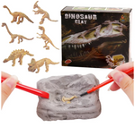 2PCS Educational Dinosaur Fossil Toys Archaeological Dig DIY