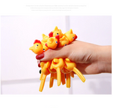 5 PCS Catapult Launch Rubber Catapulted Chicken Toys Finger Prank Stretchy