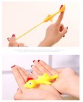 5 PCS Catapult Launch Rubber Catapulted Chicken Toys Finger Prank Stretchy