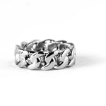 RISGOVEMX STYLE DESIGNED STAINLESS STEEL "PROJECT 002" RINGS SILVER