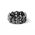 RISGOVEMX STYLE DESIGNED STAINLESS STEEL "PROJECT 002" RINGS BLACK