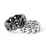 RISGOVEMX STYLE DESIGNED STAINLESS STEEL "PROJECT 002" RINGS BLACK